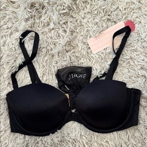NWT Victoria's Secret Black Biofit Multiway Convertible Strapless Bra 32C